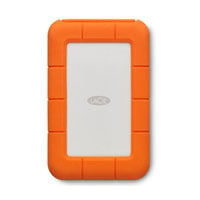 LaCie Rugged 5TB External Portable Hard Drive/HDD - Orange/White