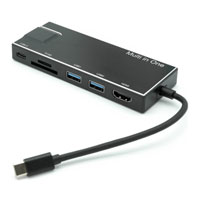 Dynamode C-TC-DK-HDMICR USB3.0 Type-C Dock Station,2x USB3.0/USB-C/SD/HDMI/RJ45