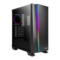 Antec NX500, Black, Mid Tower PC Case, w/ Tempered Glass Window & ARGB Front Strip, E-ATX/ATX/mATX/mITX, 120mm ARGB Fan