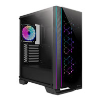 Antec NX600 Mid Tower PC Case, w/ Tempered Glass Front+Side Windows, ARGB Front Strip, ATX/mATX/mITX, 4x120mm ARGB Fans