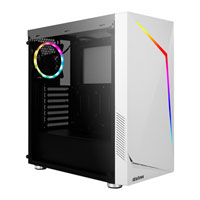 Antec NX300, Mid Tower Chassis w/ Tempered Glass Window, White, 3x 120mm Regular Fans, 120mm ARGB Fan, ATX/M-ATX/M-ITX