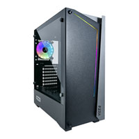 Azza Apollo 430 Black Mid Tower PC Chassis with Glass Window, ATX/Micro ATX, 120mm w/ RGB LEDs Fan, 2x USB3.0, HD Audio