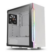 Thermaltake H200 Snow Midi Chassis, Tempered Glass, RGB, 120mm Fan, USB 3.0, ATX/MicroATX/Mini-ITX