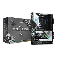 ASRock X570 Steel Legend, AMD X570, AM4, DDR4, PCIe 4.0, Dual M.2, 2-Way CrossFire, Intel GbE, USB 3.2 Gen2 A+C, ATX