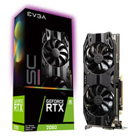 EVGA GeForce RTX 2060 SC ULTRA GAMING 6GB GDDR6 Ray-Tracing Graphics Card, 1920 Core, 1365MHz GPU, 1755MHz Boost