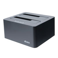 Akasa DuoDock X3 USB3.1 2.5"/3.5" SSD/HDD Cloke & Backup Functions