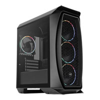 Aerocool Mini Aero One Eclipse, Black, Mini Tower w/ Tempered Glass Window, 4x 120mm RGB Fans, USB3.0, MicroATX/Mini-ITX