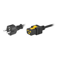 2M Mains Power Cord, Euro to IEC 60320 C19