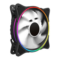 GameMax Mirage Rainbow Ring 120mm RGB Case Fan w/ White Blades