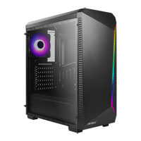 Antec NX220 ARGB, Mid Tower Chassis w/ Side Window, Black, 120mm x ARGB Fan, USB 3.0, ATX/M-ATX/M-ITX