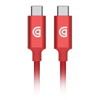 Griffin USB C to USB C Premium Braided Durable Charge/Sync Cable 1.8M upto 65W Red
