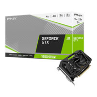 PNY GeForce GTX 1650 SUPER Single Fan 4GB GDDR6 VR Ready Graphics Card, 1280 Core, 1530MHz GPU, 1725MHz Boost
