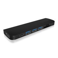 ICY BOX IB-DK4024-CPD, USB Type-C Docking Station, USB 3.0, 5Gbit/s, HDMI/VGA, Gigabit LAN, SD Card Reader