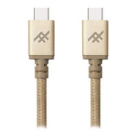 iFrogz UniqueSync Braided USB C to C Charge & Sync Cable Fast 3.0A USB3.1 Gold 1.8m