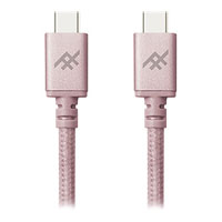 iFrogz UniqueSync Braided USB C to C Charge & Sync Cable Fast 3.0A USB3.1 Rose Gold 1m