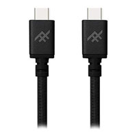 iFrogz UniqueSync Braided USB C to C Charge & Sync Cable Fast Black 1.8m