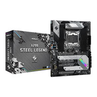 ASRock X299 Steel Legend, Intel X299, S 2066, DDR4, SATA3, Dual M.2, 3-Way SLi/CrossFire, Intel GbE, USB 3.2 A+C, ATX