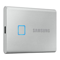 SAMSUNG T7 Touch Silver 2TB Portable SSD with Fingerprint ID