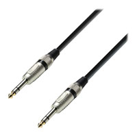 1.5m Adam Hall Audio Cable 6.3mm Male Stereo Jack to 6.3mm Male Stereo Jack