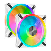 Corsair iCUE QL140 RGB White 140mm PWM Fan Double Pack