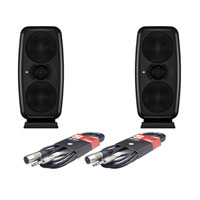 IK Multimedia iLoud MTM Monitor Speakers & 3m Stagg XLR > Stereo Jack Cables