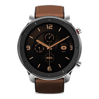 Amazfit GTR Smartwatch 47mm Stainless Steel Smartwatch Leather Strap iOS/Android