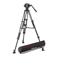 Manfrotto 504X Video Head + Twin Leg Tripod