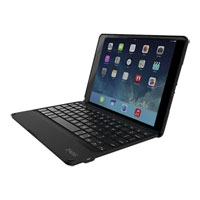 ZAGG Durable Folio Case with Hinged Bluetooth Keyboard for iPad Mini 4 Black