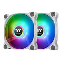 Thermaltake Pure Duo 12 120mm White ARGB Sync Radiator Fans - 2 Pack
