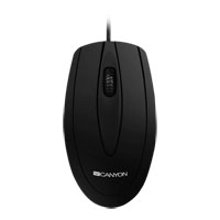 Canyon Simple Black Wired Optical Mouse