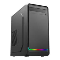 CiT Home Micro-ATX RGB Strip PC Case Black