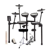 Roland TD-1DMK V-Drums+ Mapex Stool, Single Kick Pedal, + Vic Firth Drum Sticks