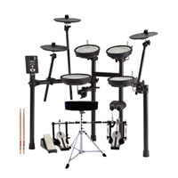 Roland TD-1DMK +  Double Kick Pedal + Stool + Sticks