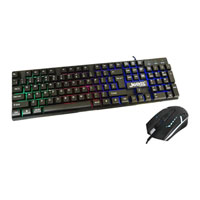 Xclio GK100 Keyboard Backlit RGB and 6 Button Mouse Gaming Combo Black