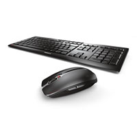 CHERRY Desktop STREAM Wireless Whisper Quiet Keyboard and Mouse Set Cherry SX Keys - Black
