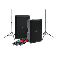 Mackie Thump 215 Active PA Speakers, Height Adjustable Stands and XLR Leads