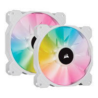 Corsair iCUE SP140 RGB ELITE White Dual 140mm PWM Fan Expansion Pack with Lighting Node CORE