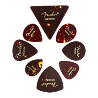 Fender - Celluloid Shape Medley Guitar Plectrums, All Shapes, 8-Pack