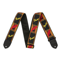 Fender - 2" Monogrammed Strap (Black/Yellow/Red)