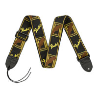 Fender - 2" Monogrammed Strap (Black/Yellow/Brown)