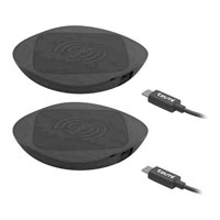 2 Pack Pocket Juice Wireless Instant Fast Charging Desk Pads QC3 10-15 Watts with QC3 Wall Chargers