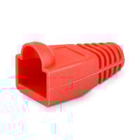 Xclio Red Snag-free RJ45 Network Cable Connector Boots, Pack of 100