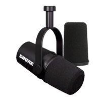 Shure - 'MV7X' Dynamic Broadcast Microphone & RK345 Windshield