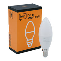 Hey! Smart Candle Bulb WiFi RGB E14 Screw Fitting