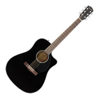 Fender - CD-60SCE Dreadnought, Black Finish