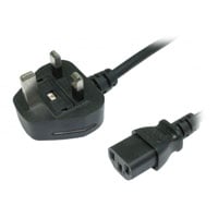 Xclio Kettle Lead PSU Power Cord/Cable UK Plug to C13, 80mm - Black