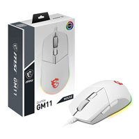 MSI Clutch GM11 RGB Wired Optical Gaming Mouse White