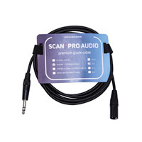 Scan Pro Audio Premium XLR M to TRS 1/4" Balanced Jack - 3M