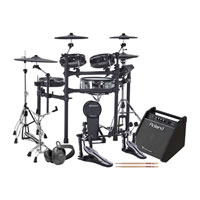 Roland - TD-27KV v2 V-Drums Kit - Double Kick Pedal with Monitor Bundle