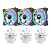 Thermaltake SWAFAN 14 RGB Reversible Airflow Radiator Fan (3 Fan Pack, 6 Fan Blades) with Controller